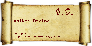Valkai Dorina névjegykártya