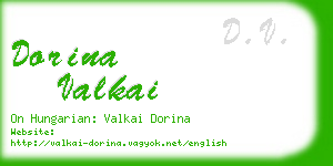 dorina valkai business card